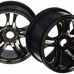 Traxxas 6476 Wheels Split Spoke Black Chrome Rear XO-1 (2)