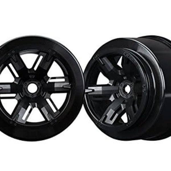 Traxxas Wheels, Left & Right, Black; Traxxas X-Maxx