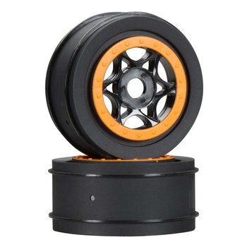 HPI Wheel Black/Orange 42x83mm (2)
