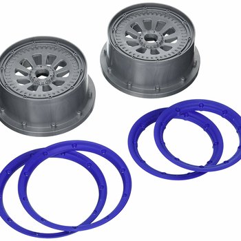 LOSI Wheel and Beadlock Set (2): 5IVE-T