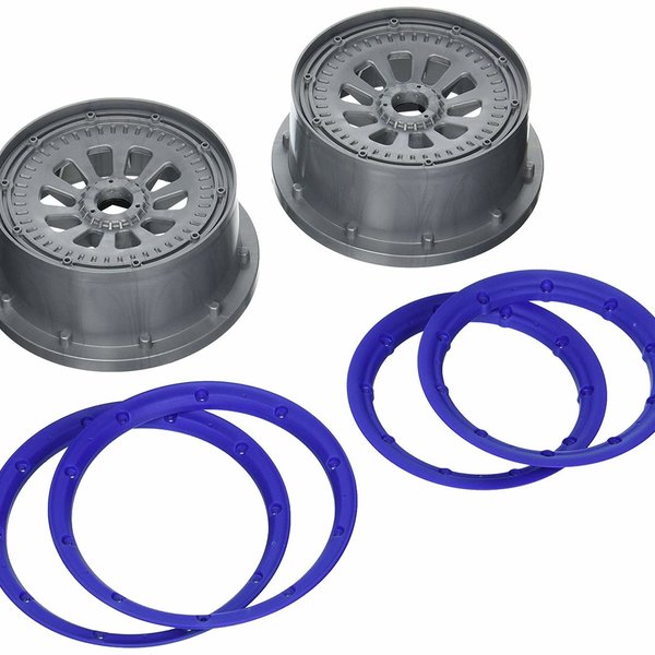 LOSI Wheel and Beadlock Set (2): 5IVE-T