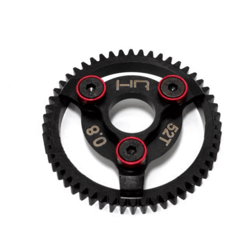 HOT RACING hot Racing light weight hardened steel 52 tooth, 32 pitch (0.8 Mod) spur gear for the 1/10 Traxxas Bandit, Rustler, 2WD Slash, 2WD Stampede, and Telluride vehicles