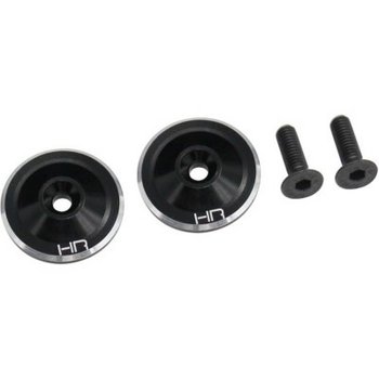 HOT RACING Black large Wing Button Aluminum (2)