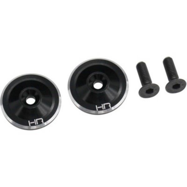 HOT RACING Black large Wing Button Aluminum (2)