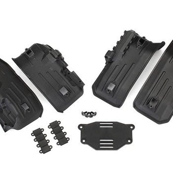 Traxxas Fenders, inner, front & rear (2 each)/ rock light covers (8)/ battery plate/ 3x8 flathead screws (4)