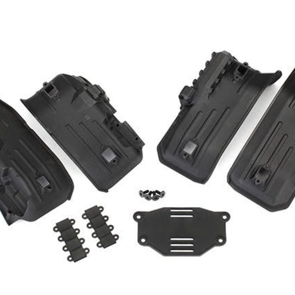 Traxxas Fenders, inner, front & rear (2 each)/ rock light covers (8)/ battery plate/ 3x8 flathead screws (4)