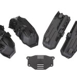 Traxxas Fenders, inner (narrow), front & rear (2 each)/ rock light covers (8)/ battery plate/ 3x8 flathead screws (4)