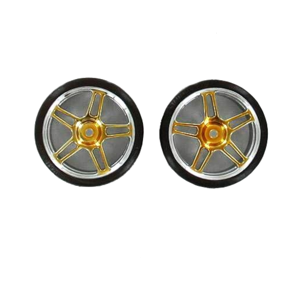 redcat Anodized Yellow Drift Wheels and Tires