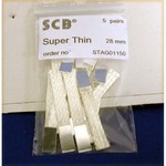 SCB SUPER THIN SILVER PLATED BRAID 4.5MM X .50 THICK (5PR)