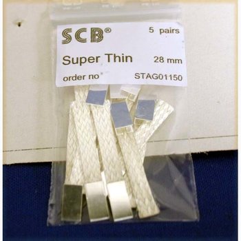 SCB SUPER THIN SILVER PLATED BRAID 4.5MM X .50 THICK (5PR)