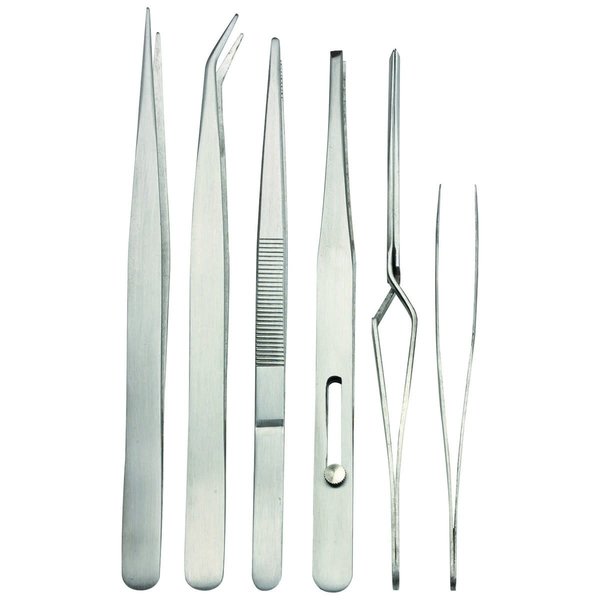 HFT 6 Pc. Stainless Steel Tweezer Set