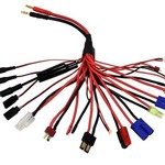 APEX APEX RC PRODUCTS 18-IN-1 BANANA PLUG SQUID CHARGER ADAPTER LEAD CORD W/ 18 DIFFERENT CONNECTORS #1474