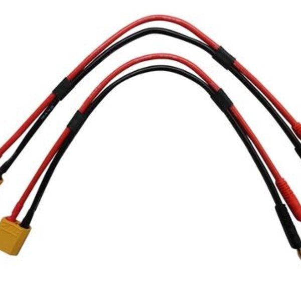 APEX APEX RC PRODUCTS XT90 -> 4MM BANANA PLUGS BATTERY CHARGE LEAD - 2 PACK #1416