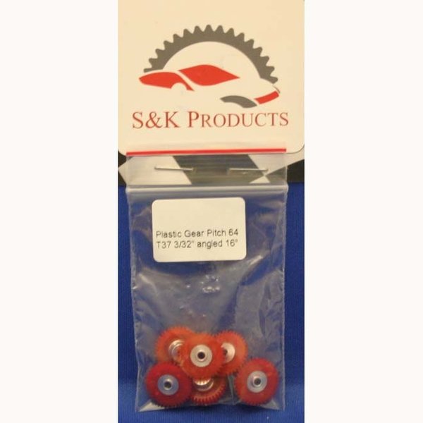 S&K PLASTIC GEAR 37T 64P 16DEG 3/32