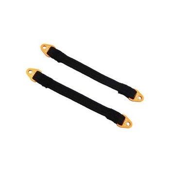 HOT RACING SLS100T0303 Susp Travel Limit Straps 100mm (2) Orange