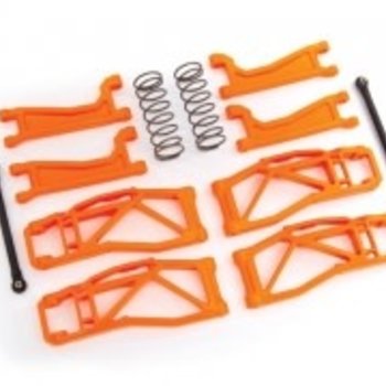 Traxxas Suspension kit, WideMaxx™, Orange (includes front & rear suspension arms, front toe links, rear shock springs)