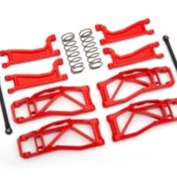 Traxxas Suspension kit, WideMaxx™, Red (includes front & rear suspension arms, front toe links, rear shock springs)