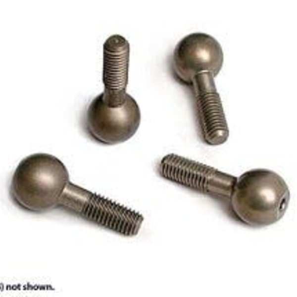 Traxxas Pivot balls, hard-anodized 7075-T6 aluminum (4)/ pivot ball cap bushings (4)