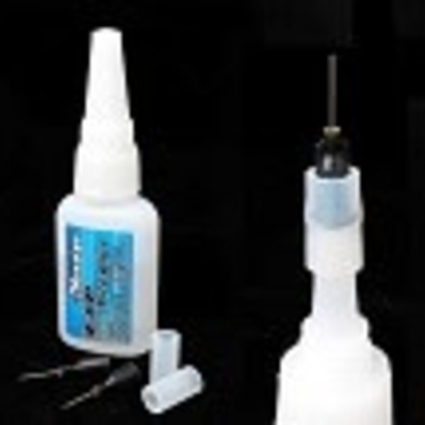 SWEEP Sweep EXP 100% CA tire glue with metal nozzle.