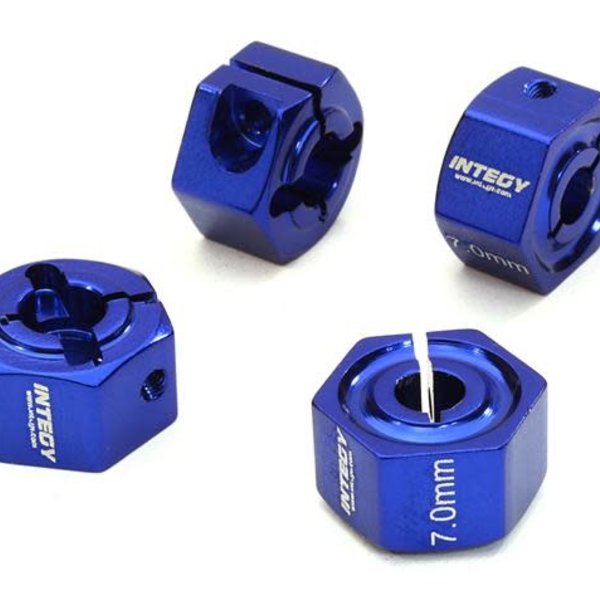 Integy 12mm Hex Wheel (4) Hub 7mm Thick for 1/10 Traxxas, Axial, Tamiya, TC & Drift