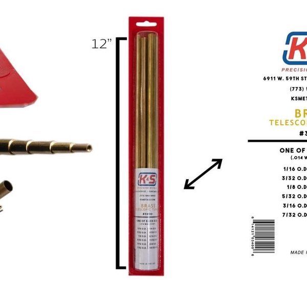 K&S Brass Telescoping Tubing 1/16-13/32