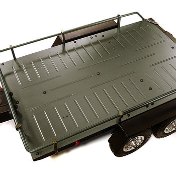 Integy Machined Alloy Flatbed Dual Axle Car Trailer Kit for 1/10 Scale RC 515x316x120mm C29006GUN New Item