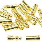 APEX 3.5mm Male / Female Gold Bullet Conn Plugs - 10 Pair #1102