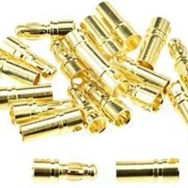 APEX 3.5mm Male / Female Gold Bullet Conn Plugs - 10 Pair #1102