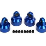 Traxxas Shock caps, aluminum (blue-anodized), GTX shocks (4)/ spacers (8)