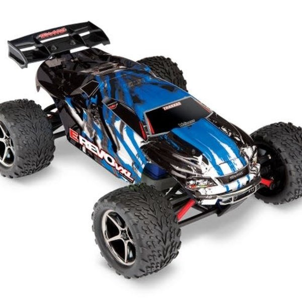 Traxxas E-Revo VXL: 1/16-Scale 4WD Racing Monster Truck with TQi Traxxas Link Enabled 2.4GHz Radio System BLUE inc. grd ship lower 48