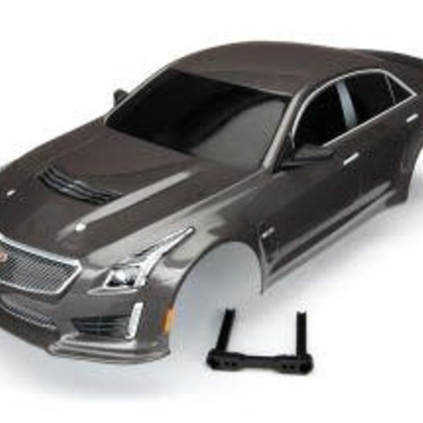 Traxxas Body, Cadillac CTS-V, silver (painted, decals applied)