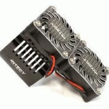 Integy Twin 40x40mm HS Cooling Fan+Heatsink Mount for 40mm O.D. Motor