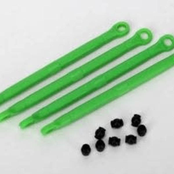 Traxxas Toe link, front & rear (molded composite) (green) (4)/ hollow balls (8)