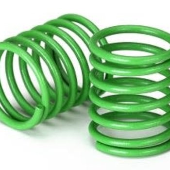 Traxxas Spring, shock (green) (3.7 rate) (2)