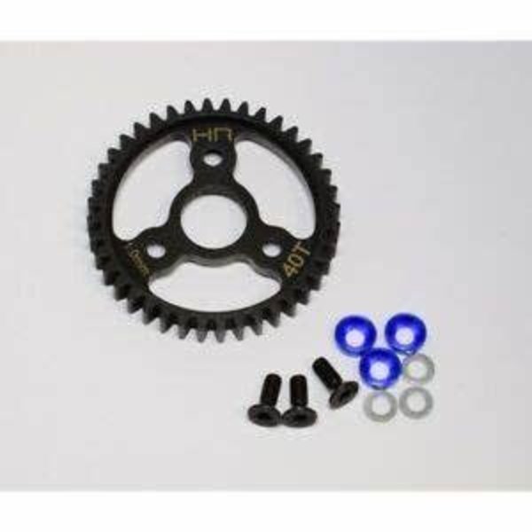 HOT RACING Steel Spur Gear 40T 1.0 Mod Blue-Traxxas