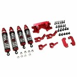 HOT RACING XPTE929P02 This is the optional Xspede Hop Up Suspension Kit in Red for the 1/10 scale Traxxas Bandit. Stampede Rustler Slash 2WD FEATURES CNC machine from Billet aluminum construction, Anodized Red in color Replaces stock Plastic suspension components IN