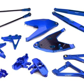 Integy Billet Machined Alloy Suspension Kit for Traxxas 1/7 Unlimited Desert Racer C28629BLUE