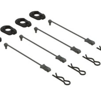 arrma Body Clip Retainers 1/5 Scale (Black, 4)