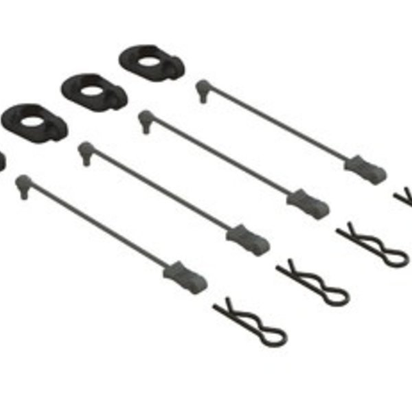 arrma Body Clip Retainers 1/5 Scale (Black, 4)