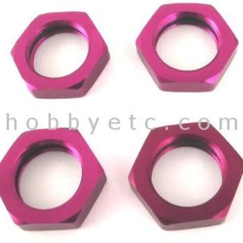 HOT RACING Purple 23mm lock nut (4)