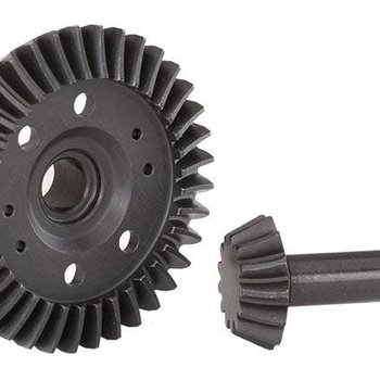 Traxxas Ring gear, differential/ pinion gear, differential (machined, spiral cut) (front)