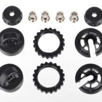 Traxxas 7468 Caps and spring retainers, GTR long/xx-long shock (upper cap (2)/ hollow balls (4)/ bottom cap (2)/ upper retainer (2)/ lower retainer (2))