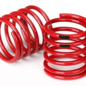 Traxxas Spring, shock (red) (4.4 rate, black stripe) (2)