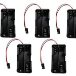 APEX Apex RC Products 4 Cell AA Battery Holder W/ JR Style Connector Receiver Battery Pack - 5 Pack