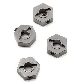 strc ALUMINUM HEX ADAPTERS FOR SLASH 4X4 (GUNMETAL)