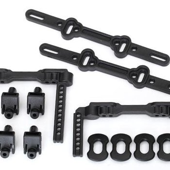 Traxxas Body mounts, front & rear/ body mount posts/ body mount sliders