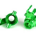 Traxxas Steering blocks, 6061-T6 aluminum (green-anodized), left & right