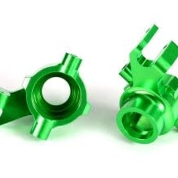 Traxxas Steering blocks, 6061-T6 aluminum (green-anodized), left & right
