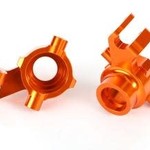 Traxxas Steering blocks, 6061-T6 aluminum (orange-anodized), left & right