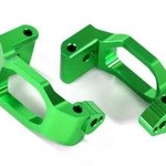 Traxxas Caster blocks (c-hubs), 6061-T6 aluminum (green-anodized), left & right/ 4x22mm pin (4)/ 3x6mm BCS (4)/ retainers (4)